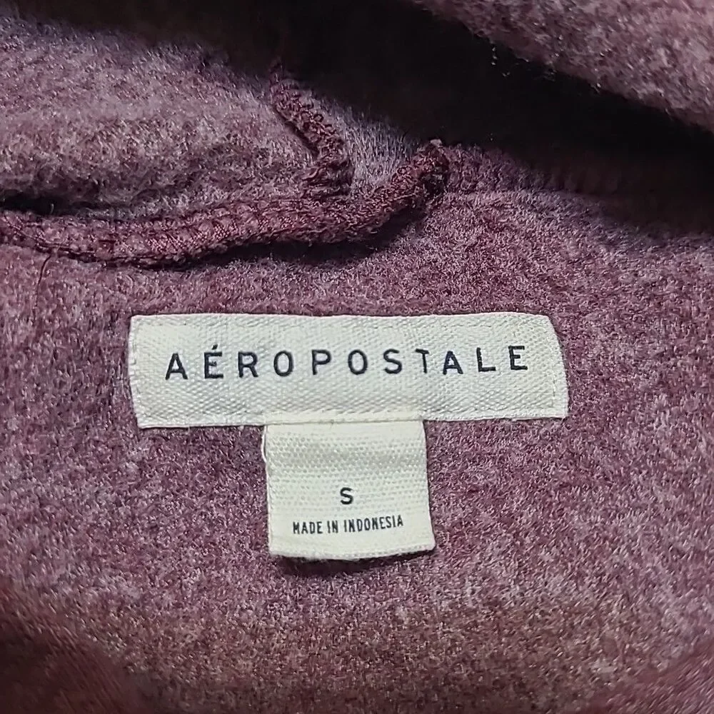 Aeropostale Hoodie Womens Size Small Cotton Blend New York Purple